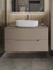 Тумба с раковиной Orange Line Li-100TuLMDF+B07-540W латте матовый, 100 см фото 2