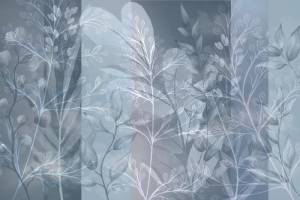 3D Фотообои Artegrafico «Тровинки в холодных тонах» LVS-009 акварель