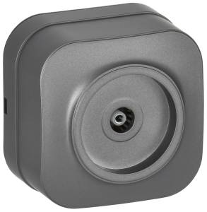 ТВ-розетка IEK Glory EAH10-K46M сталь матовый