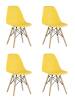 Набор из 4 стульев Stool Group Eames Style DSW Y801-V SEAT yellow x4 желтый