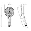 Душевая лейка AQUAme AQM8504CR Ø120 мм, 3 режима, Хром фото 7