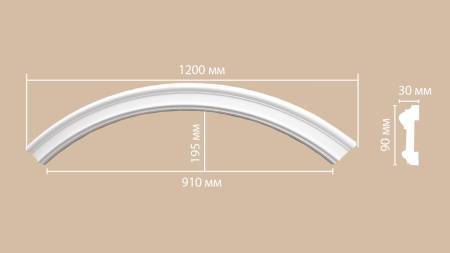 Радиус (1/4 круга) DECOMASTER 897901-150 84x3x9