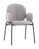 Стул Stool Group Моллек AV 338-F81-9005 светло-серый, букле, с подлокотниками