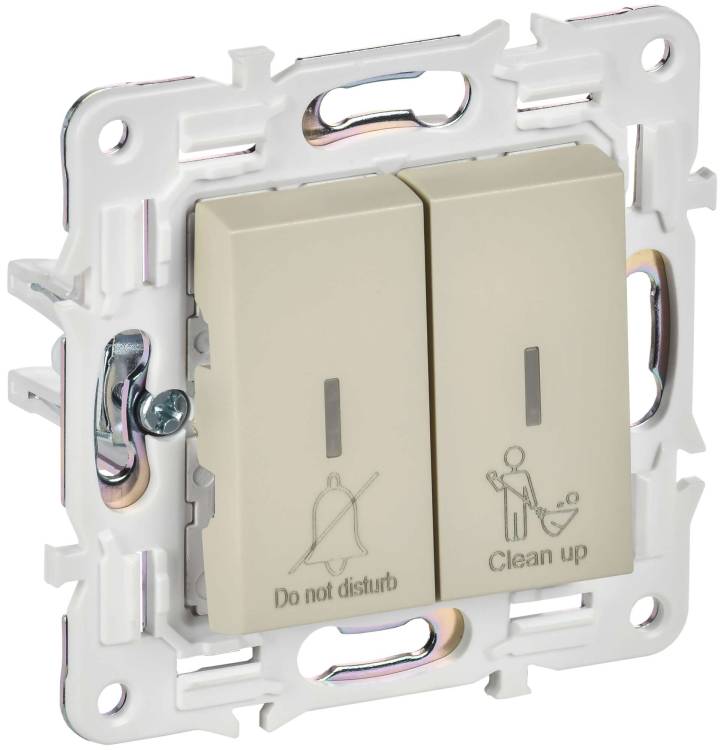 Выключатель 2-клавишный IEK Skandy SK-V20-2-10-K10 бежевый