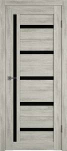 Межкомнатная дверь Владимирская Фабрика Дверей Atum 18 Lin Vellum стекло Black Gloss 600x2000