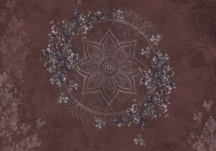 3D Фотообои Artegrafico «Мандала в оттенках бордо» VS-024 песок