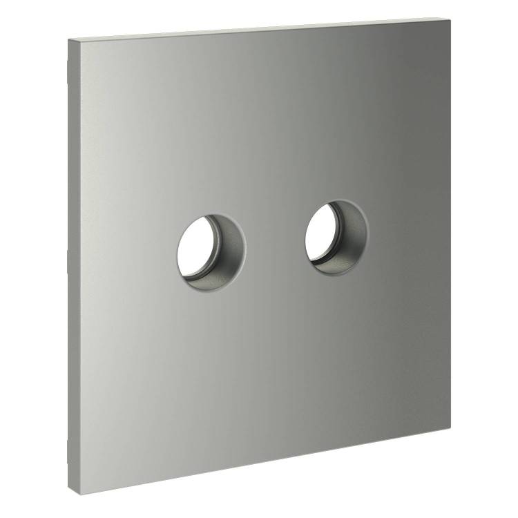 Лицевая панель для двойной ТВ розетки Voltum S70 VLS001605 сталь