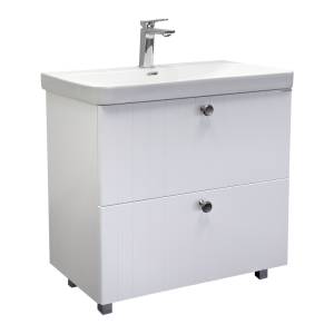 Тумба с раковиной Comforty Истра-80Н 00-00022363CF ясень белёный