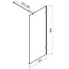 Душевая перегородка Am.Pm X-Joy W94WI-100-F1-BTE 100x195, стекло прозрачное 6 мм, профиль черный фото 7