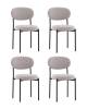 Набор из 4 стульев Stool Group Бриф DD AV 477-F81-K477NEW-9005-K X4 светло-серый, букле