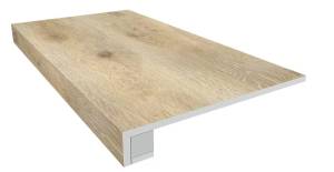 Ступень Ametis by Estima Selection 39146 Set/Steptrade/SI01_NS/33x120/Riser/SI01_NS/14,5x120 33x120 неполированная с бортиком + Подступенок 14.5x120