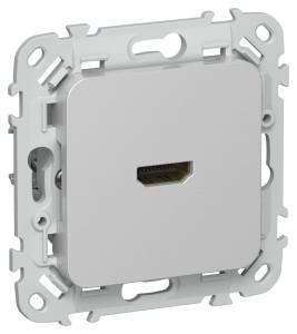 Розетка HDMI IEK Flite FI-H10-K47 алюминий