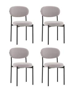 Набор из 4 стульев Stool Group Бриф DD AV 477-F81-K477NEW-9005-K X4 светло-серый, букле