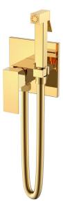 Гигиенический душ со смесителем Boheme Qubic 477-G, Gold