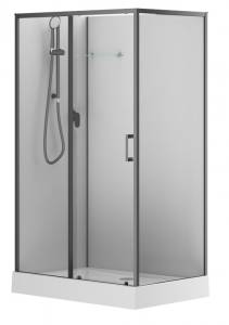 Душевая кабина Aquanet Passion EVO 282012 левая, профиль черный, 1200х800