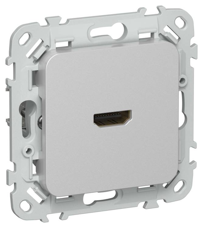 Розетка HDMI IEK Flite FI-H10-K47 алюминий