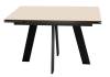 Стол Дик DikLine SKM120 00-00076432 krater perla, подстолье черное 120(180)x80x77