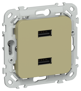 Розетка USB type A+A IEK Flite FI-U21-D31-K26 оливковый