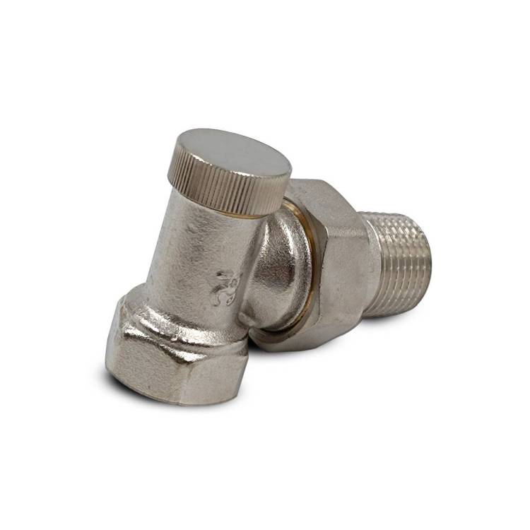 Запорный клапан Primoclima Armature PC1212RA угловой 1/2", никель