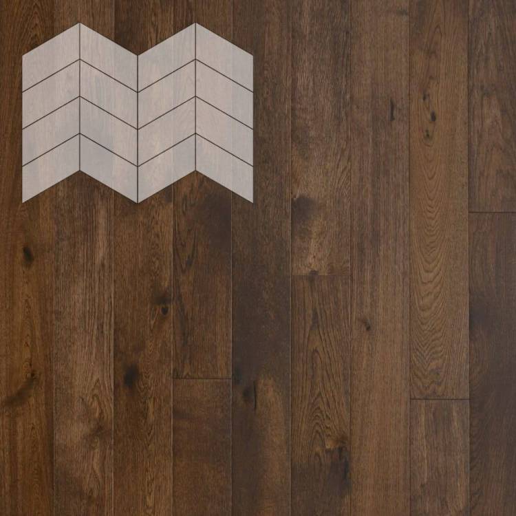Паркетная доска Lab Arte Chevron Дуб Селект Коньяк лак 450-600x150x14