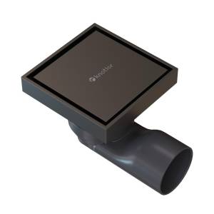 Душевой трап Knotlor Земля SDSS100GM вороненая сталь, 10x10 см