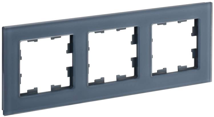 Рамка 3-постовая IEK Brite BR-M32-G-31-K35 маренго матовый