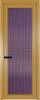 Межкомнатная дверь Profil Doors 1 AGP цвет профиля Золото, стекло безопасное 6 мм мору фиолетовое 800x2000