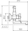 Смеситель для ванны РМС SL138-140P хром фото 2