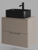 Тумба с раковиной Orange Line Li-60TuLMDF+B02-460MB латте матовый, 60 см фото 2