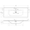 Раковина BelBagno Uno BB-8099-120 белый глянцевый, 121x46x17 фото 6