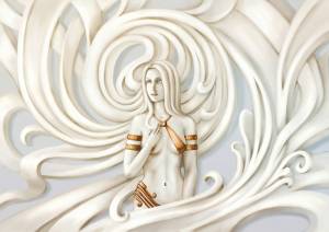 3D Фотообои Artegrafico «Нимфа барельеф» BR-052 акварель