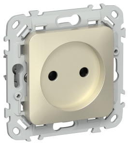 Розетка 1-местная IEK Flite FI-R10-10-1-K37 шампань
