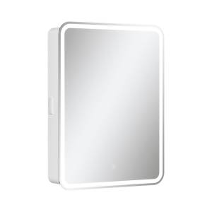 Зеркало-шкаф Equil Soldi szSOLDI55.R правый, с подсветкой и розеткой, белый софт, 80x55