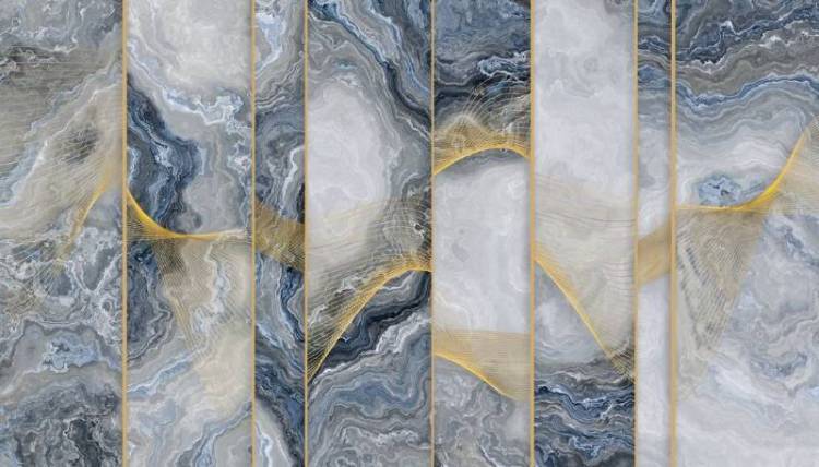 3D Фотообои Artegrafico «Благородный мрамор в голубых тонах» KK-011 акварель