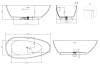 Ванна из искусственного камня Salini Paola In S-Sense 160x80 глянцевая фото 4