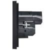 Розетка 1-местная с заземлением, шторками и USB Type A+С IEK Forte&Piano FP-R14-16-U22-018-M-K02 черный фото 3