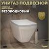 Унитаз подвесной Teymi Kati T40701 безободковый, с сиденьем микролифт, белый