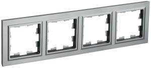 Рамка 4-постовая IEK Brite BR-M42-K46 сталь
