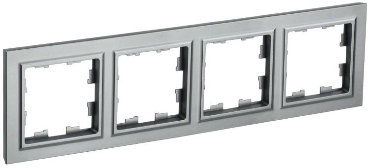 Рамка 4-постовая IEK Brite BR-M42-K46 сталь
