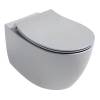 Унитаз подвесной Isvea Sentimenti Neo 10AR02010-2V + 40D80547I-S безободковый, с крышкой-сиденьем микролифт, серый матовый