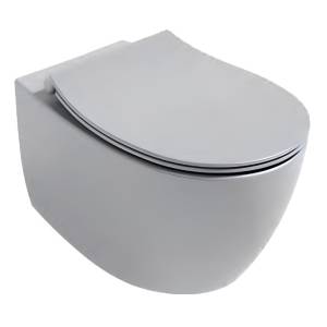 Унитаз подвесной Isvea Sentimenti Neo 10AR02010-2V + 40D80547I-S безободковый, с крышкой-сиденьем микролифт, серый матовый