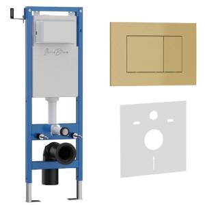 Система инсталляции для унитазов Iberica Blanca Esti-S IB.001M.854 кнопка смыва золото матовое