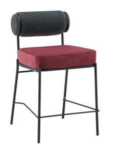 Стул полубарный Stool Group Ponpoun Totoro Barstool OTE-SH 460+241 bl.l темно-серый бордо