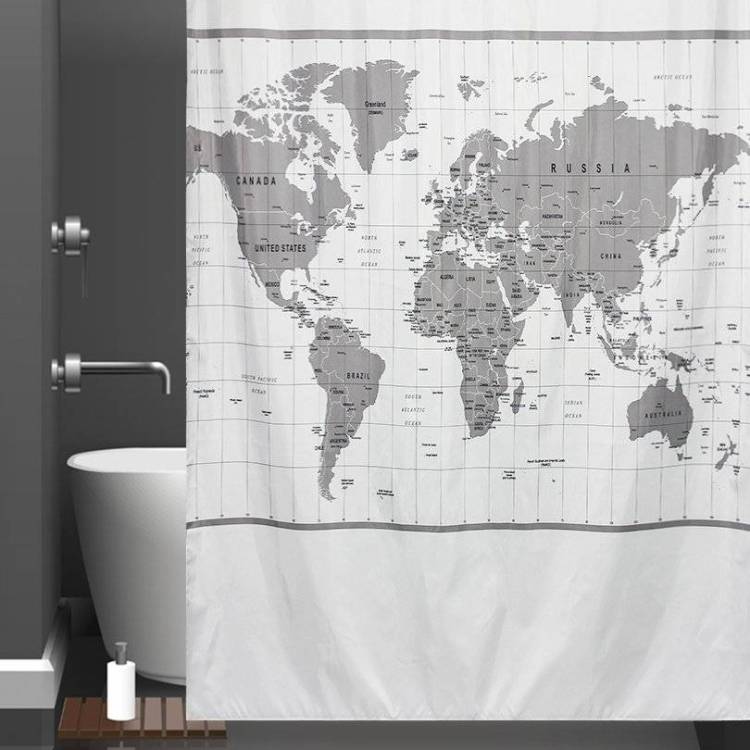 Штора для ванной Bath Plus Charme Red ch-21318 200х200, International Map I