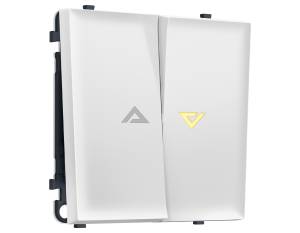 Комплект механизма 2-клавишного выключателя Ambrella Volt Sigma MS124450 белый матовый
