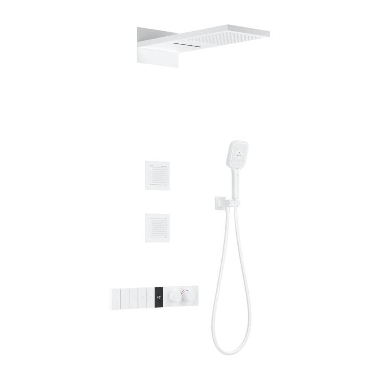 Душевой комплект Wonzon & Woghand WW-D4538-A-MW белый, с термостатом
