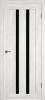Межкомнатная дверь Владимирская Фабрика Дверей Atum 2 Nord Vellum стекло Black Gloss 700x2000