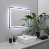 Зеркало Fixsen FX-2120F с LED подсветкой, графит, 120х80 см
