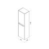 Шкаф-пенал Iddis Edifice EDI35W0i97 35см, белый фото 4