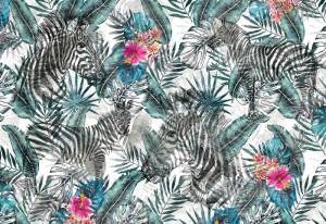 3D Фотообои Artegrafico «Иллюзия с зебрами» TR-013 акварель